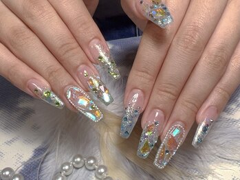 モアネイル 新宿/キラキラネイル/持ち込み/新宿