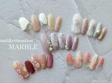 ネイルアンドリラクゼーション マーブル(MARBLE)の雰囲気（お洒落な人気アートが勢揃い！40種類もの定額アートもご用意♪）