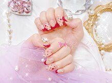 ワンホンネイル 新宿(Rumi Nail)/聖夜の華やかコース/定額ネイル
