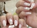 ホワイトレースネイル　akane