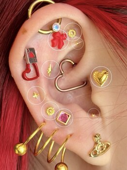 イエロー リリー トウキョウ(Yellow Lily Tokyo)/耳ツボジュエリー(9つずつ)