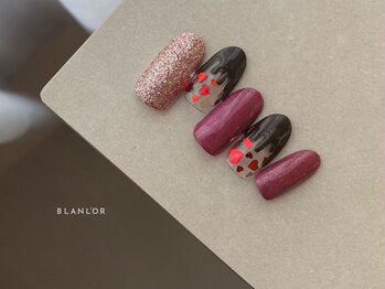 ブランロール 中目黒店(Blanl'or)/ハート×チョコネイル
