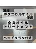 【6月限定】【TE.ON】ボタニカルオイル　全身トリートメント　70分間　¥9500