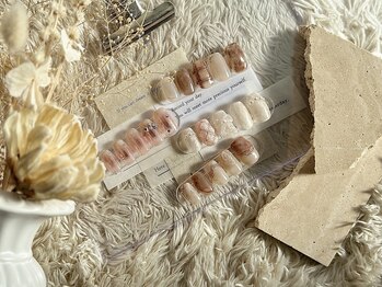 ナチュラルコットン(Natural - cotton)/夏カラーべっこう×クリアネイル