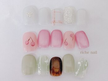 リッシュネイル 新百合ヶ丘店(riche nail)の写真/新百合ヶ丘駅近！【初回＆1ヵ月以内の再来は付け替えオフ無料】トレンドデザインコース初回￥7000
.★