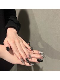 クロスパーツ×ブラックネイル