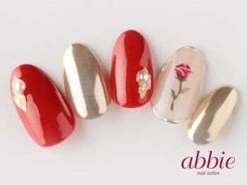 ネイルサロンアビー 北千住店(abbie)/一輪薔薇　￥12683