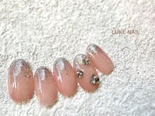 ルークネイル 恵比寿店(LUKE NAIL)/ワンホンラメグラデーション　冬