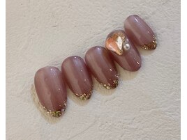 バレンタインネイル/大人ピンク