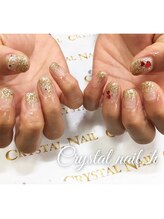 クリスタルネイル ゆめタウン博多店(CRYSTAL NAIL)/ゴールドラメグラデーション