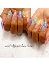 ネイルカレッジアンドサロン ナチュレ(nailcollege&salon NATURE)/ラメグラデーションスカルプ