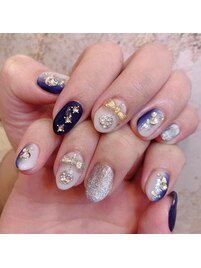 冬ネイル♪粘土ジェル♪