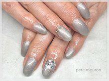 プチムトン 鶯谷店(petit mouton)/【シルバーラメ×ビジュー】