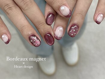 ボルドーマグネットネイル akn