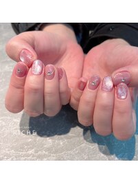 ちゅるんピンク透明感マグネット