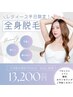 【レディース平日限定】全身脱毛・顔・VIO含む　お試し価格13200円