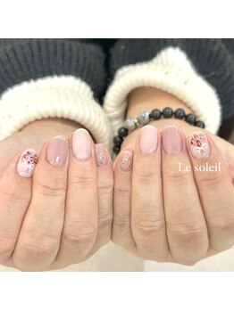 ル ソレイユ(Le soleil)/先取り春ネイル byあやか