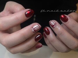 バレンタインネイル