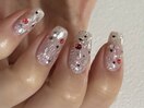 お持ち込みキラキラネイル