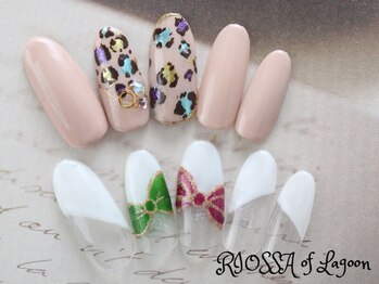 リオッサ オブ ラグーン(RIOSSA of Lagoon)/ホイルヒョウ柄とリボン