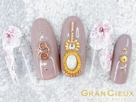 お花ガーリーネイル