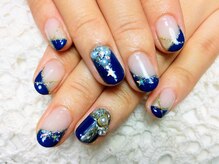 エムネイル(M Nail)/Xmasネイル・ネイビー