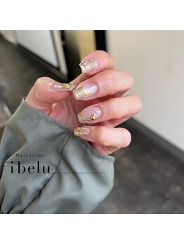 イベル 渋谷店(ibelu)/ゴールドニュアンスネイル