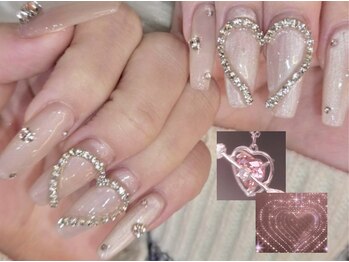 ハート チェーン キラキラ 