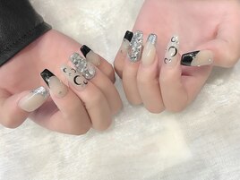 黒フレンチネイル【担当:ayano】