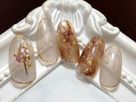 ブラウンニュアンスネイル