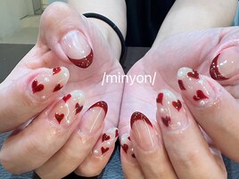 ハート・フレンチネイル