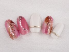 春色くすみピンク×ニュアンス