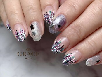 グレース ネイルズ(GRACE nails)/ツイードとスター