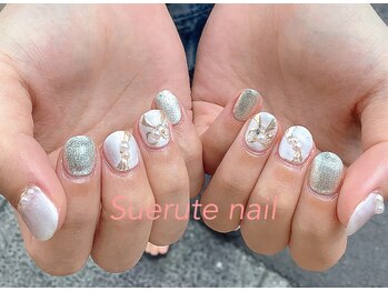 スエルテ ネイルサロン 北千住店/夏のブライダルネイル¥8000