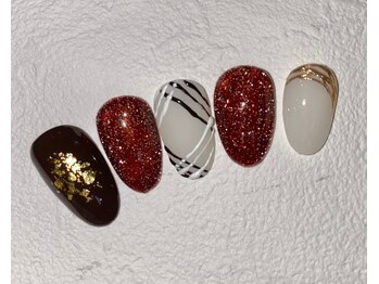 ラヴィネイル(La Vie Nail)/バレンタインネイル/紗々/チョコ