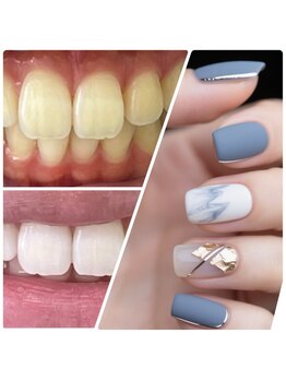 夏目ホワイトニングアンドネイル(夏目WHITENING＆NAIL)の写真/普段忙しい方にオススメ◎爪と歯を両方綺麗にするクーポン掲載中♪お気軽にご予約ください★