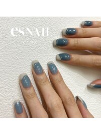 くすみブルー