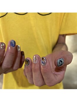 メンズネイル　ニュアンスネイル