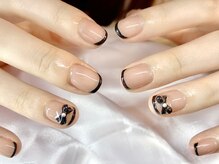 マシェリ(MA CHERIE)/モノトーンスキニー×リボン