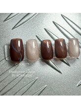 シービューティー(C BEAUTY)/ブラウンニュアンス/秋ネイル