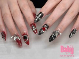 アシンメトリー★赤×黒デザイン