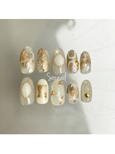 ソーネイル(Soo.nail)/3月定額ネイルアシメデザインA