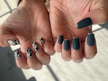 ネイルスミス 高松店(Nailsmith)/アニマル柄×マットグリーン