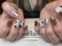 エル(elu)/パラジェル　花柄ネイル
