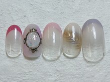 ネイルビート(NAIL BEAT)/ミラーアートネイル　ニュアンス