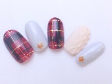 ネイルサロン ドレリッチ 大宮店(drerich)/【6990】ニット×チェック