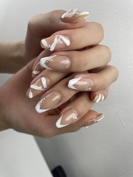 綺麗系ロングネイル