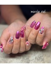 モレリア(morelia)/キラキラピンクミラーネイル