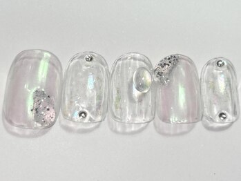 ネイルメゾン 渋谷店(NAIL MAISON)/オーロララメぷっくり¥4500
