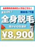 【サロン人気No.1★/ツルツル美肌♪】全身脱毛(顔かVIOを選択する) ¥8,900